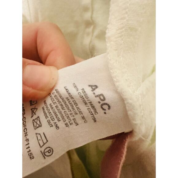 A. P. C. White Denim 100% Cotton Short Romper Combinaison Hills Romper Size 40 - Picture 12 of 12